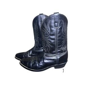Laredo Cowboy Western Boots Black Leather Men's Size 13 EW 4240